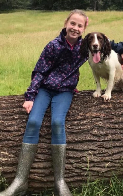 Sophie just days before she was diagnosed with Type 1 diabetes