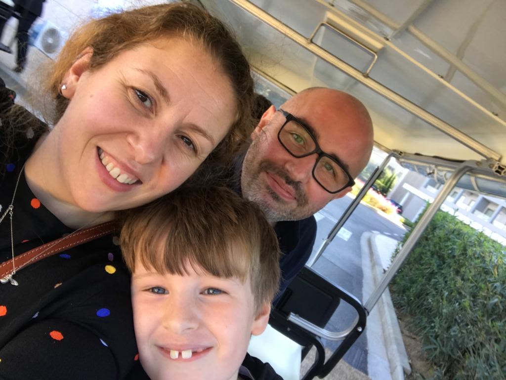 Alex with husband Simon and son Barney